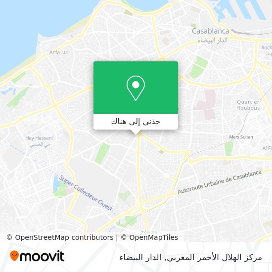 خريطة مركز الهلال الأحمر المغربي
