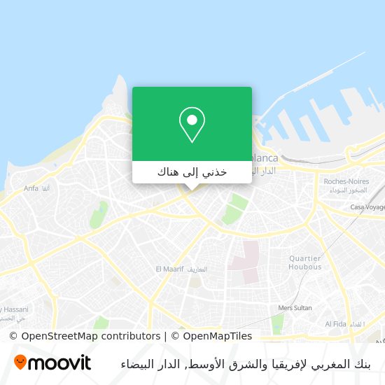 خريطة بنك المغربي لإفريقيا والشرق الأوسط
