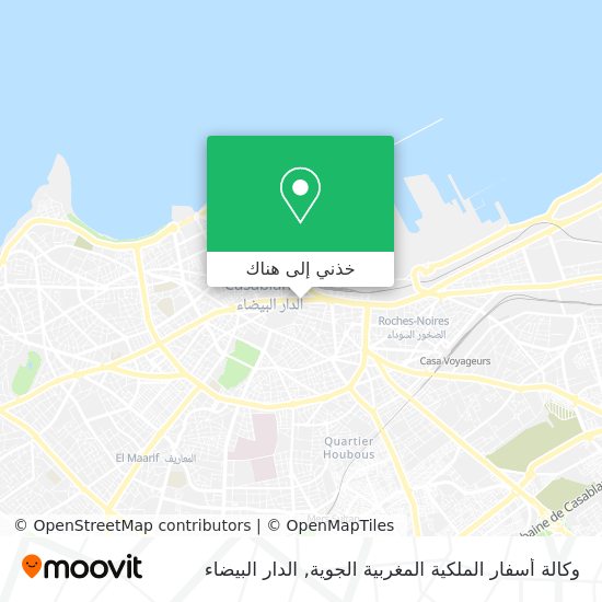 خريطة وكالة أسفار الملكية المغربية الجوية
