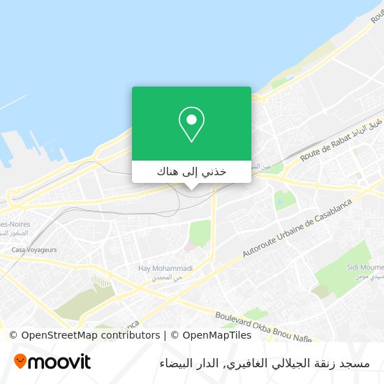 خريطة مسجد زنقة الجيلالي الغافيري