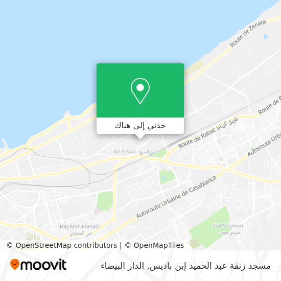 خريطة مسجد زنقة عبد الحميد إبن باديس