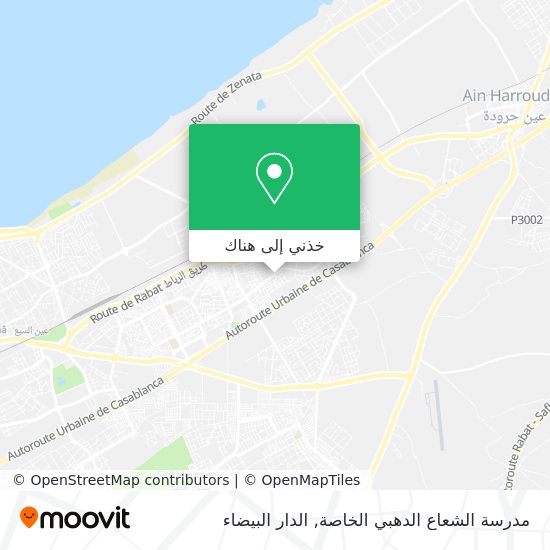 خريطة مدرسة الشعاع الدهبي الخاصة