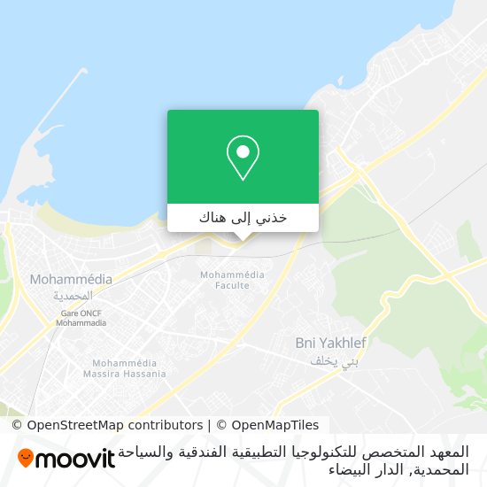 خريطة المعهد المتخصص للتكنولوجيا التطبيقية الفندقية والسياحة المحمدية