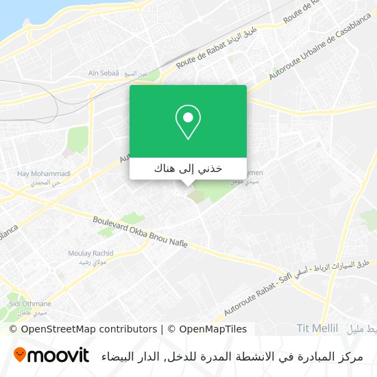 خريطة مركز المبادرة في الانشطة المدرة للدخل