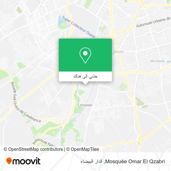 خريطة Mosquée Omar El Qzabri