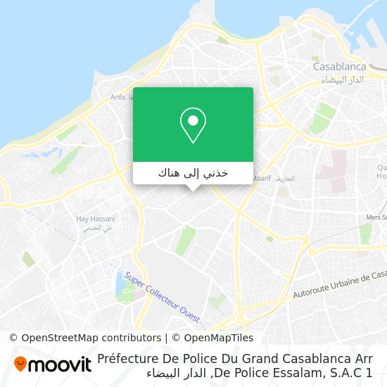 خريطة Préfecture De Police Du Grand Casablanca Arr De Police Essalam, S.A.C 1