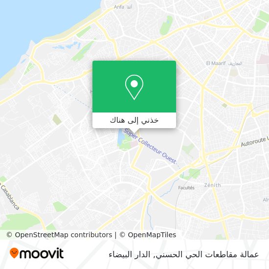خريطة عمالة مقاطعات الحي الحسني