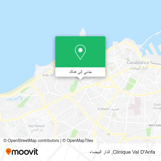 خريطة Clinique Val D'Anfa
