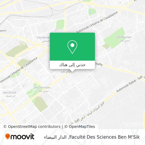 خريطة Faculté Des Sciences Ben M'Sik