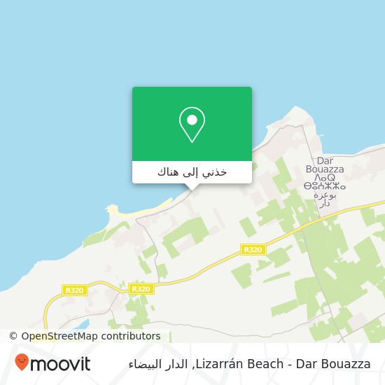 خريطة Lizarrán Beach - Dar Bouazza