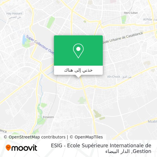 خريطة ESIG - Ecole Supérieure Internationale de Gestion