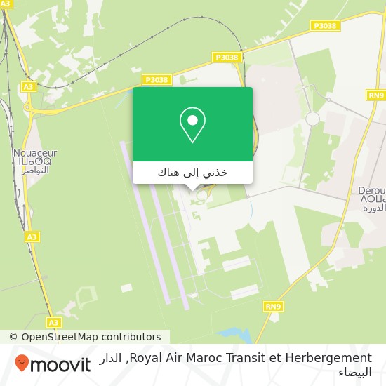خريطة Royal Air Maroc Transit et Herbergement