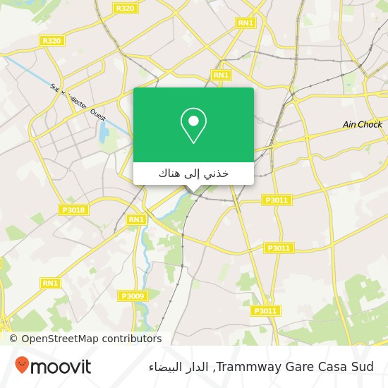 خريطة Trammway Gare Casa Sud