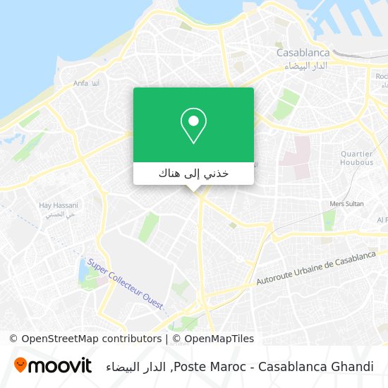 خريطة Poste Maroc - Casablanca Ghandi