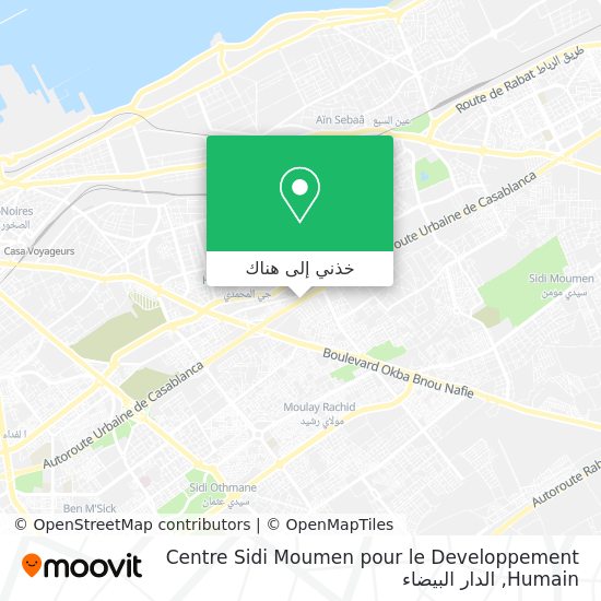 خريطة Centre Sidi Moumen pour le Developpement Humain