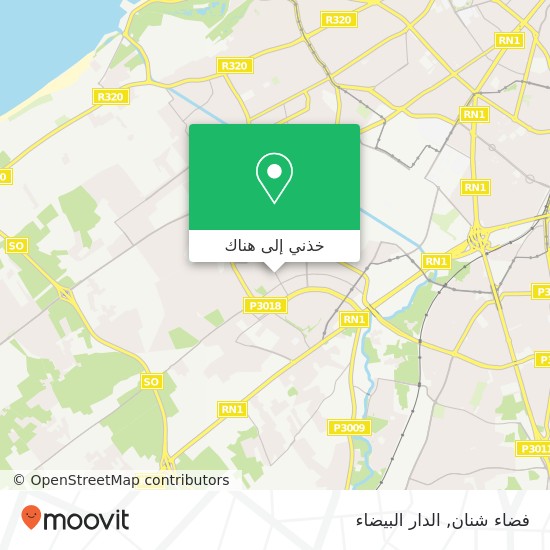 خريطة فضاء شنان, طريق د ب 10 ليساسفة, الدار البيضاء