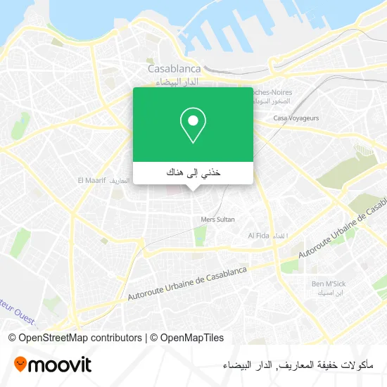 خريطة مأكولات خفيفة المعاريف