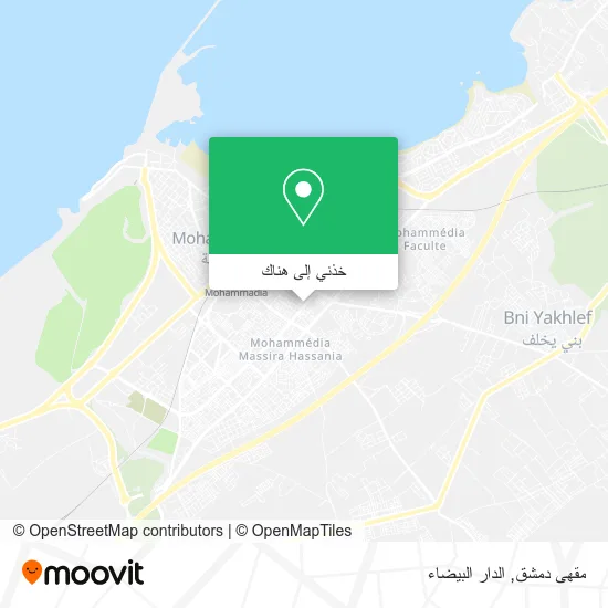 خريطة مقهى دمشق