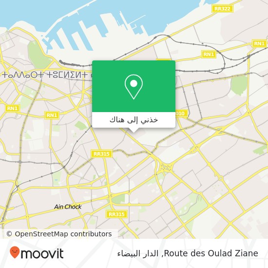 خريطة Route des Oulad Ziane