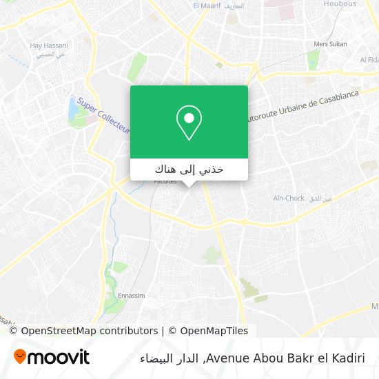 خريطة Avenue Abou Bakr el Kadiri