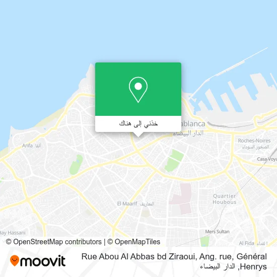 خريطة Rue Abou Al Abbas bd Ziraoui, Ang. rue, Général Henrys