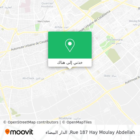 خريطة Rue 187 Hay Moulay Abdellah