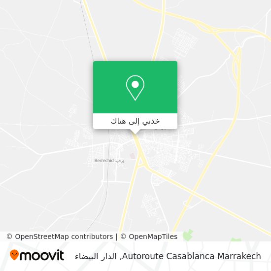 خريطة Autoroute Casablanca Marrakech
