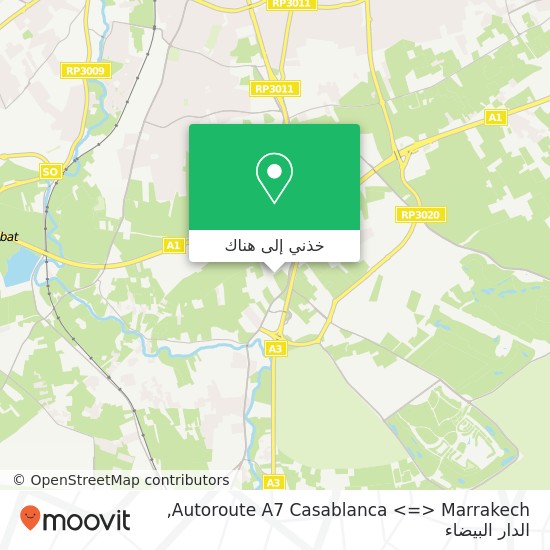 خريطة Autoroute A7 Casablanca <=> Marrakech