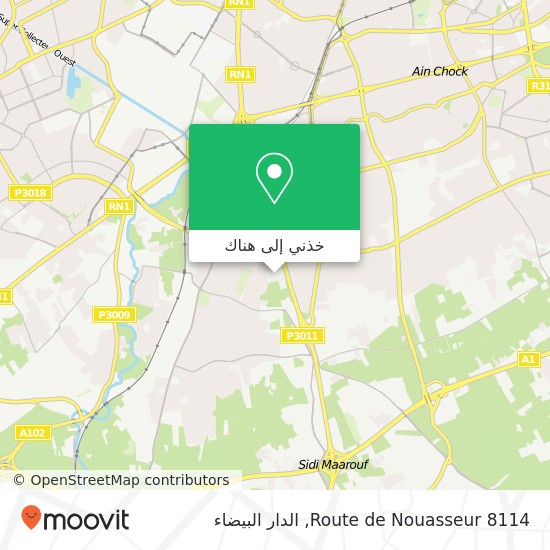 خريطة Route de Nouasseur 8114