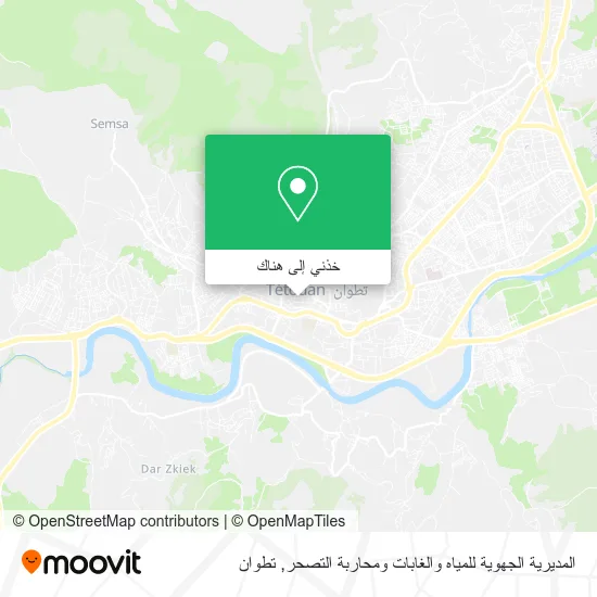 خريطة المديرية الجهوية للمياه والغابات ومحاربة التصحر
