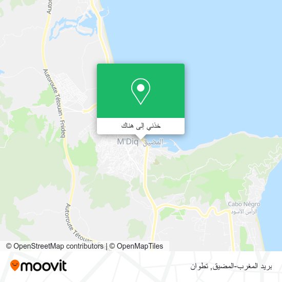 خريطة بريد المغرب-المضيق