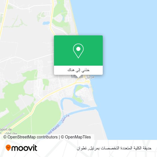 خريطة حديقة الكلية المتعددة التخصصات بمرتيل