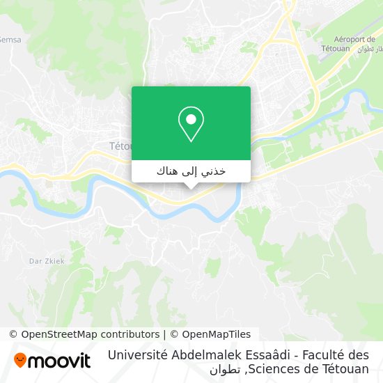 خريطة Université Abdelmalek Essaâdi - Faculté des Sciences de Tétouan