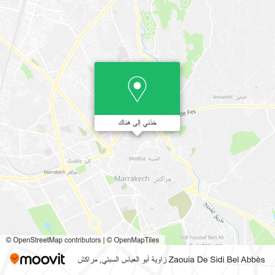 خريطة Zaouia De Sidi Bel Abbès زاوية أبو العباس السبتي