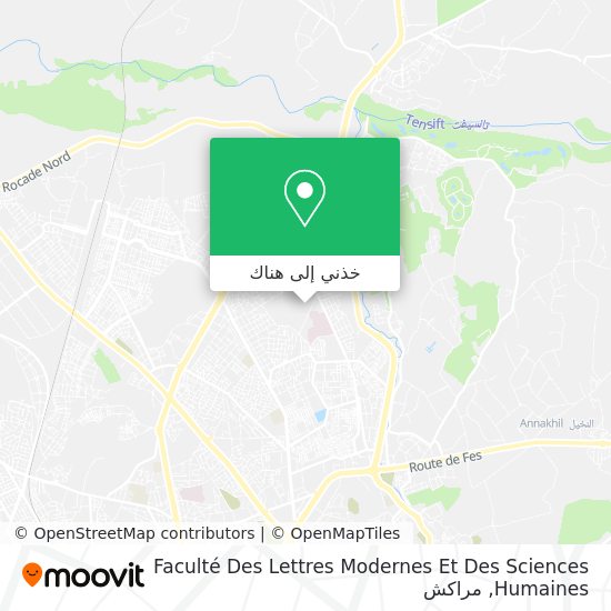 خريطة Faculté Des Lettres Modernes Et Des Sciences Humaines