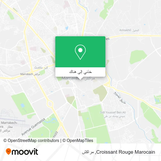 خريطة Croissant Rouge Marocain