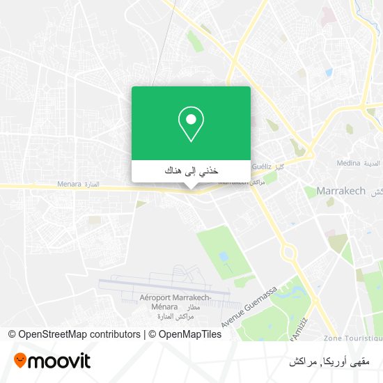 خريطة مقهى أوريكا