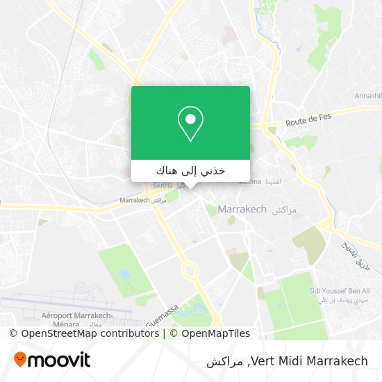 خريطة Vert Midi Marrakech