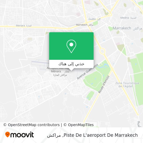 خريطة Piste De L'aeroport De Marrakech
