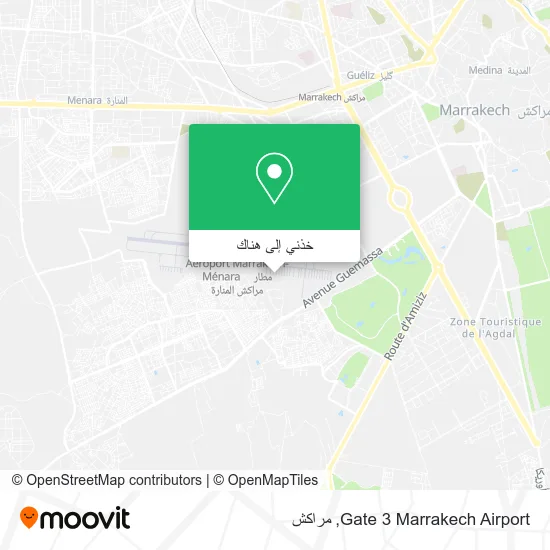 خريطة Gate 3 Marrakech Airport