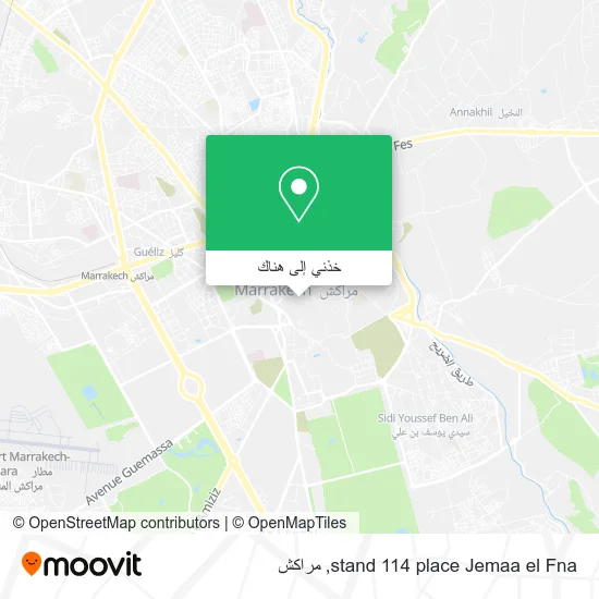 خريطة stand 114 place Jemaa el Fna