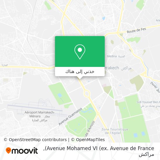 خريطة Avenue Mohamed VI (ex. Avenue de France)