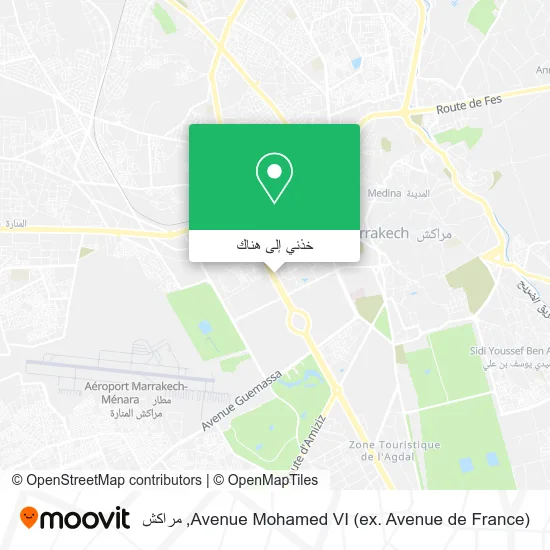 خريطة Avenue Mohamed VI (ex. Avenue de France)