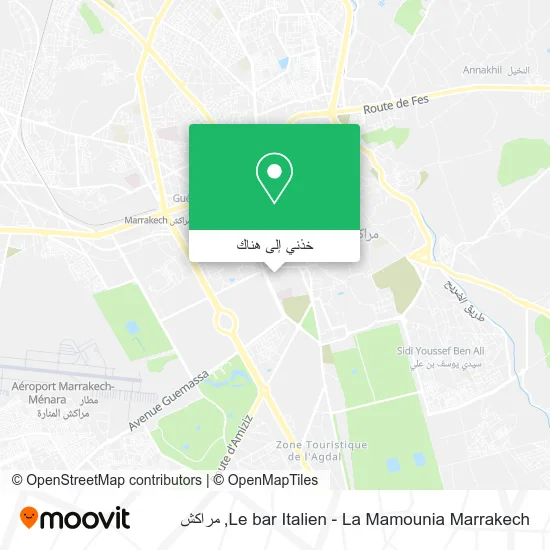 خريطة Le bar Italien - La Mamounia Marrakech
