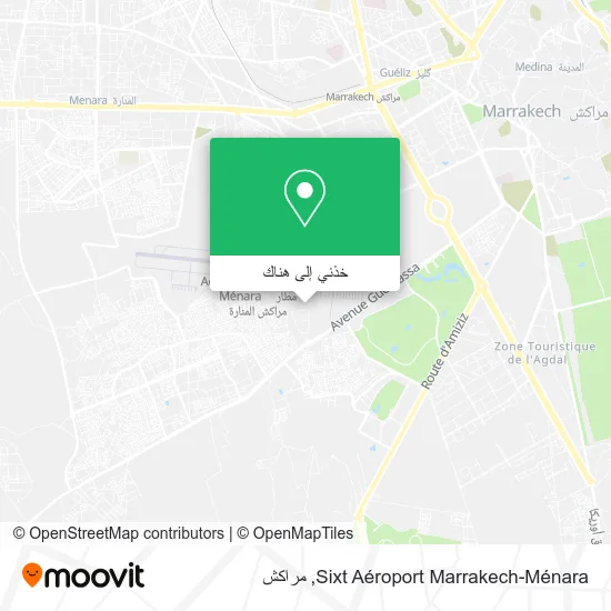 خريطة Sixt Aéroport Marrakech-Ménara