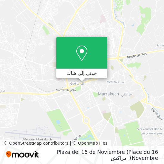 خريطة Plaza del 16 de Noviembre (Place du 16 Novembre)