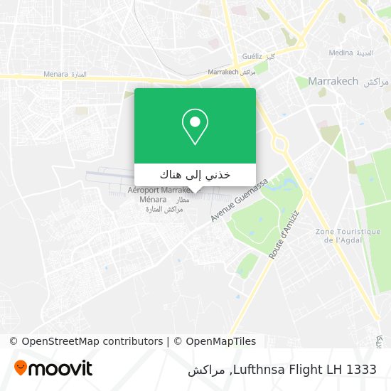 خريطة Lufthnsa Flight LH 1333