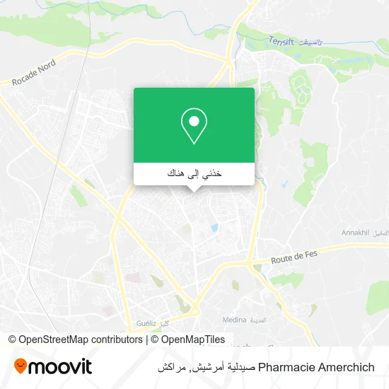 خريطة Pharmacie Amerchich صيدلية أمرشيش