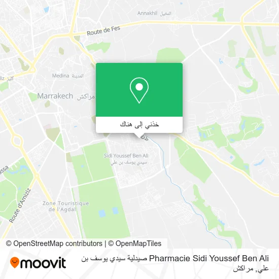 خريطة Pharmacie Sidi Youssef Ben Ali صيدلية سيدي يوسف بن علي