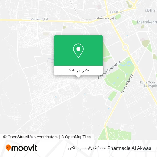 خريطة Pharmacie Al Akwas صيدلية الأقواس